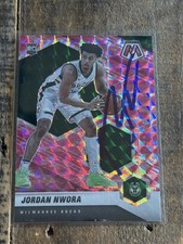 2020-21 Panini Mosaic Jordan Nwora #219 RC Pink Signed IP Autograph