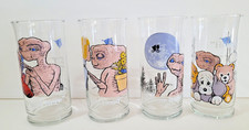 Vintage Set of 4 1982 E.T. Limited Edition Pizza Hut Collector's Series Glass