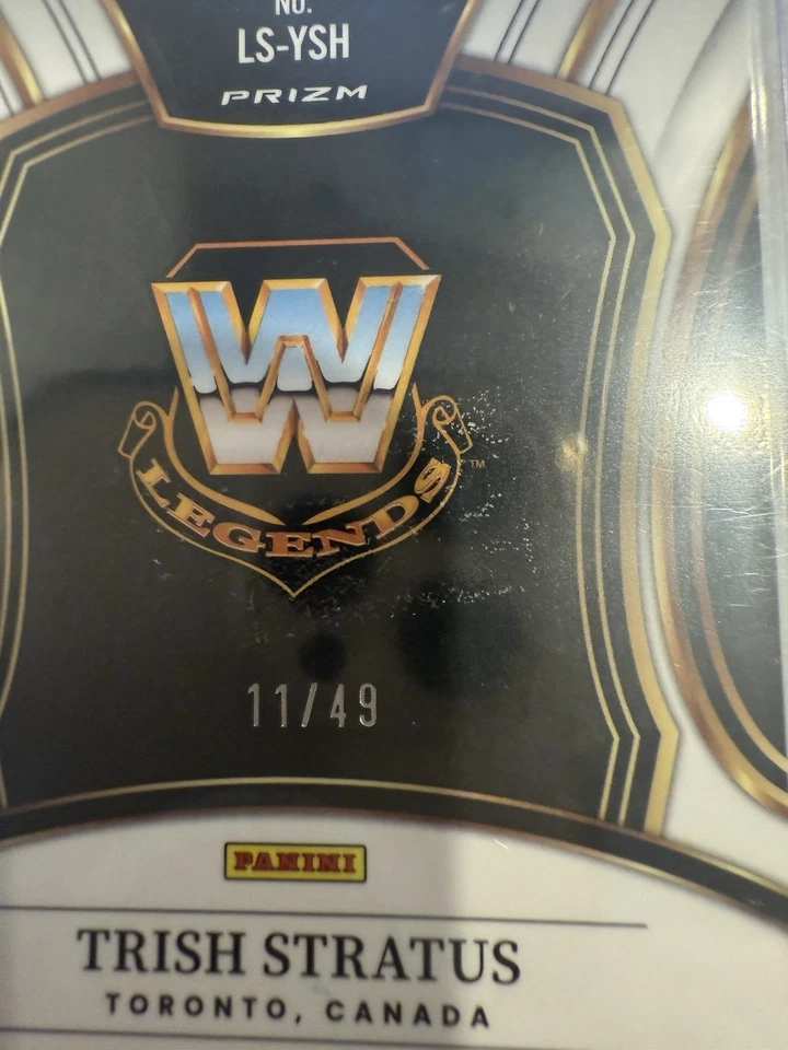 2024 Select WWE Trish Stratus Legendary Signatures Blue Prizms Auto #11/49 - Image 3 of 3