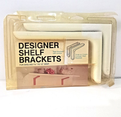 Shelf Brackets White Smooth Decorative Covers 90s Open Box John Sterling