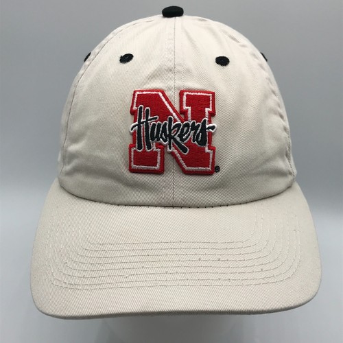 Men's Off-White Nebraska Cornhuskers Huskers Embroidered Metal Buckle Hat Cap