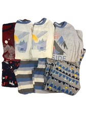 Winter Fleece Pajamas Boys Size 7/8 Lot Pants Long Sleeve Shirt Camping