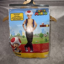 Nintendo Super Mario Toad Costume Complete Outfit w/ Hat, Unisex Size 4