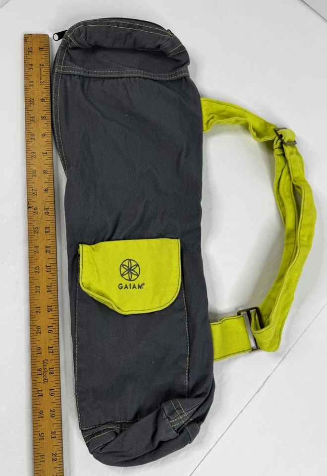 Gaiam Yoga Mat Bolsa Bolsillos con Cremallera Completa Correa Ancha Ajustable Unisex Pilates Tree Foto 4 de 4