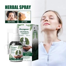 Googeer 30ml Herbal Lung Cleanse Spray Oral Relieve Sore Throat Dry Cough Smooth