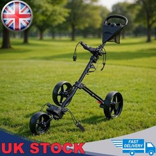 Premium 3 Wheeled Golf Push Trolley Golf Essentials Foldable & Lightweight