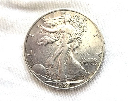 1937 S Walking Liberty Half Dollar in Very Fine Condition