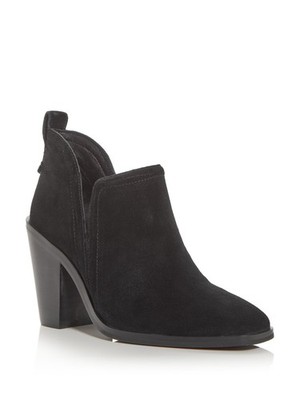 JEFFEREY CAMPBELL Womens Black Back Pull-Tabs Rosee Slip On Leather Booties 11 M