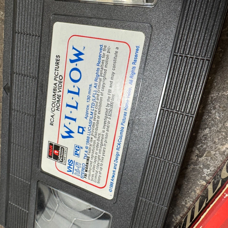Willow (VHS, 1988) Val Kilmer, Joanne Whalley, Warwick Davis Vintage Tape - Image 3 of 4