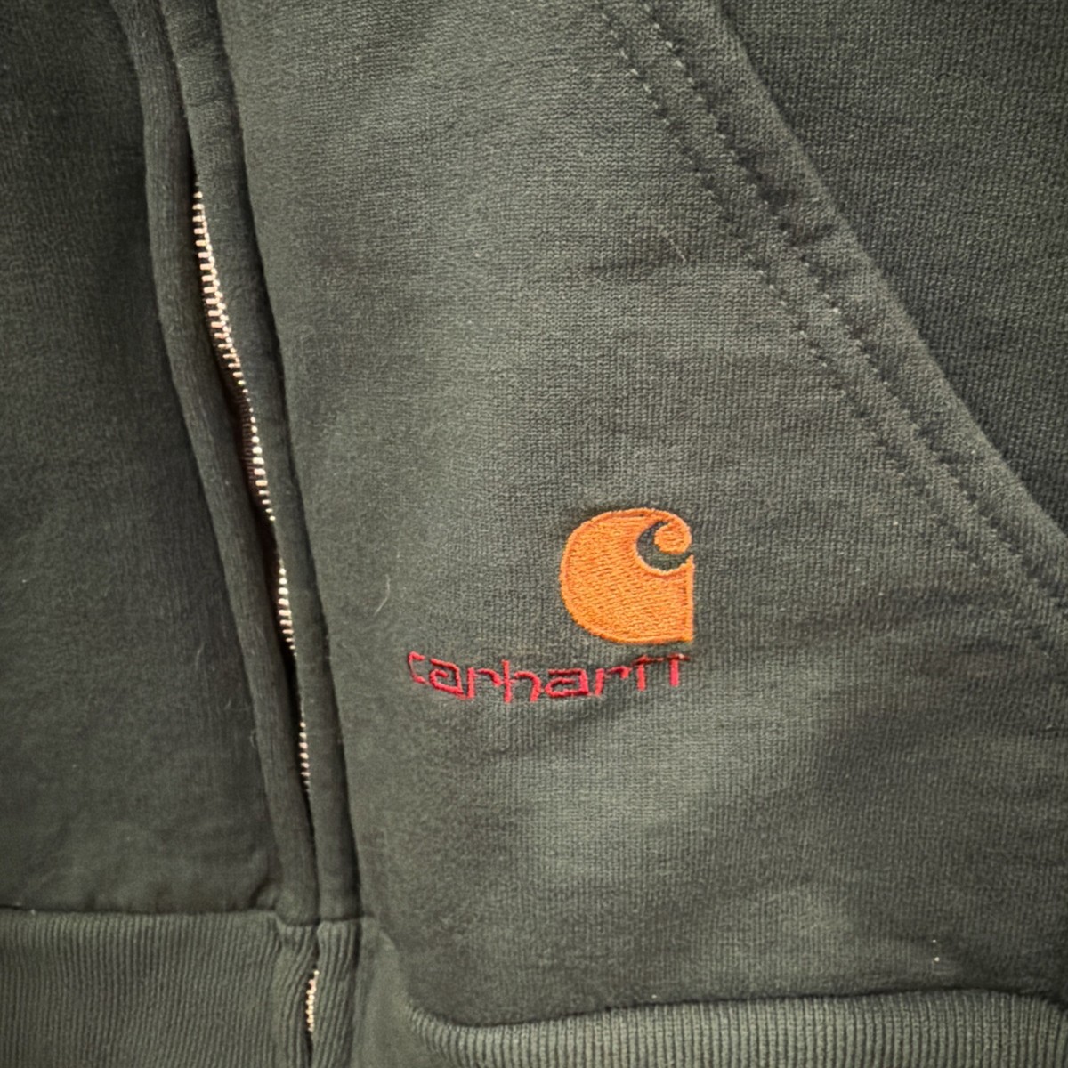 💥Vintage Y2K Carhartt Green Midweight Thermal-Lined Full-Zip