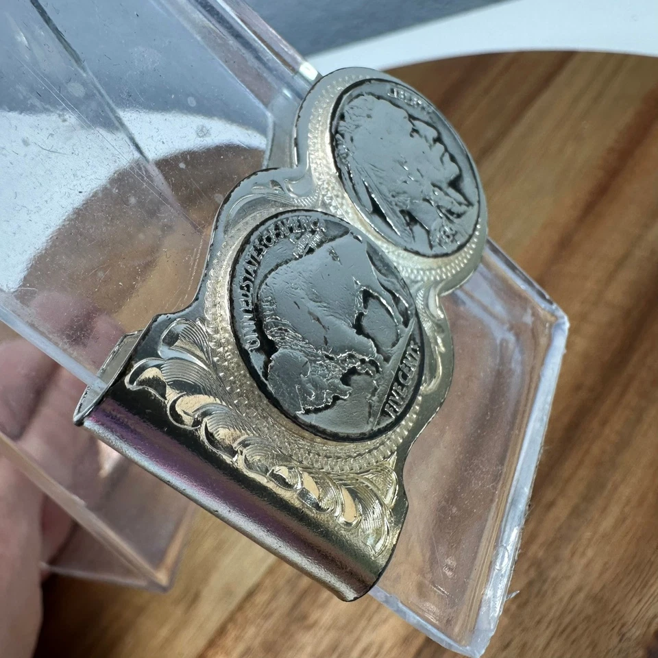 Montana Silversmiths Sterling Silver Money Clip Buffalo Nickel Indian Head Coin - Image 3 of 4