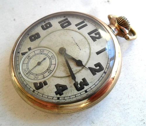 Antique 1921 Illinois Burlington Railroad 21 Jewel 20 Year O/F Pocket Watch Runs