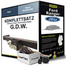 Für FORD Ranger Typ ET Anhängerkupplung starr +eSatz 13pol uni 01.2005-07.2012