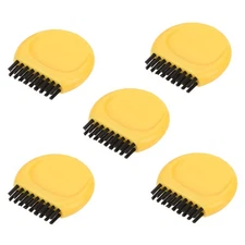 5pcs Mini Golf Club Brush Portable Pocket Dust Groove Cleaner Yellow