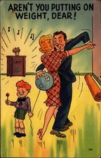 Practical joke comic PUTTING ON WEIGHT ~ WWII Sgt GLENN DUBOIS to GREEN BAY WI