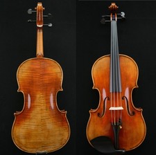 Master 15.5' Viola Upside-down Flame Back Stradivari Viola No.W05