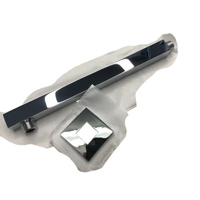 Signature Hardware 449624 12'' Modern Square Wall-Mount Shower Arm - Chrome