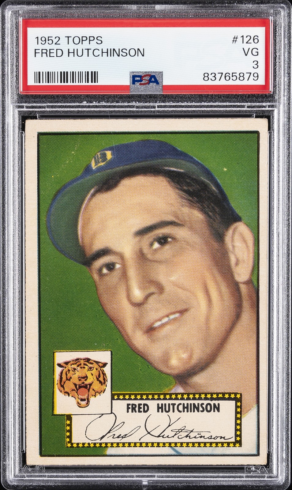 1952 TOPPS #126 FRED HUTCHINSON PSA 3