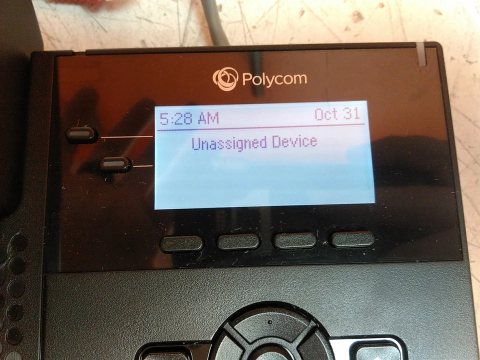 Lote de 8 teléfonos empresariales Polycom VVX 150 VOIP Power Probado solo con teléfono como están Foto 3 de 4