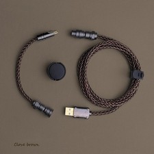 Custom Metal Aviation USB C Cable OCC Silver Plated for Mechanical Keyboard