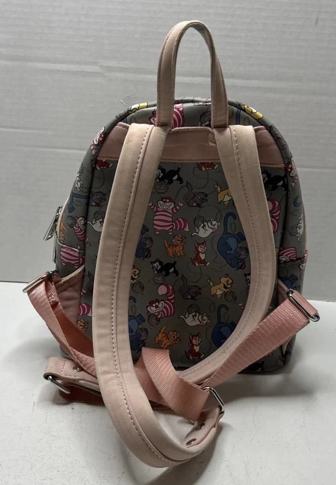 Mini mochila Loungefly Disney Cats gris/rosa Foto 3 de 4