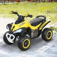 HOMCOM Rutschauto Kinder Tretauto mit F&uuml;&szlig;en rutschen Licht Musik Gelb