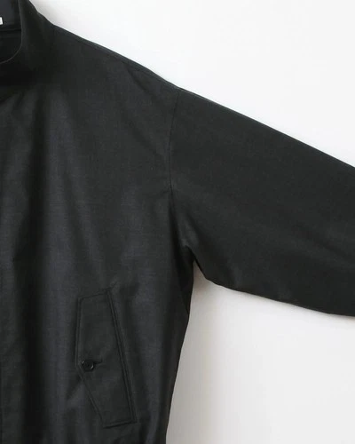 Auralee Ultra Fine Tropical Wool Zip Blouson Charcoal 5 NWT Harrington SS26 image 22