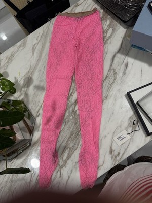 Gucci Women's Fish Net Stockings Pink Size Medium Made In Italy With Tags & Box
