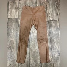 The Row Luggage Brown Leather Pants Sz M