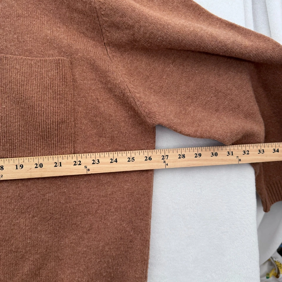 Мужской свитер Orvis 2XL коричневый из овечьей шерсти пуловер с карманом эластичный - Изображение 4 из 4