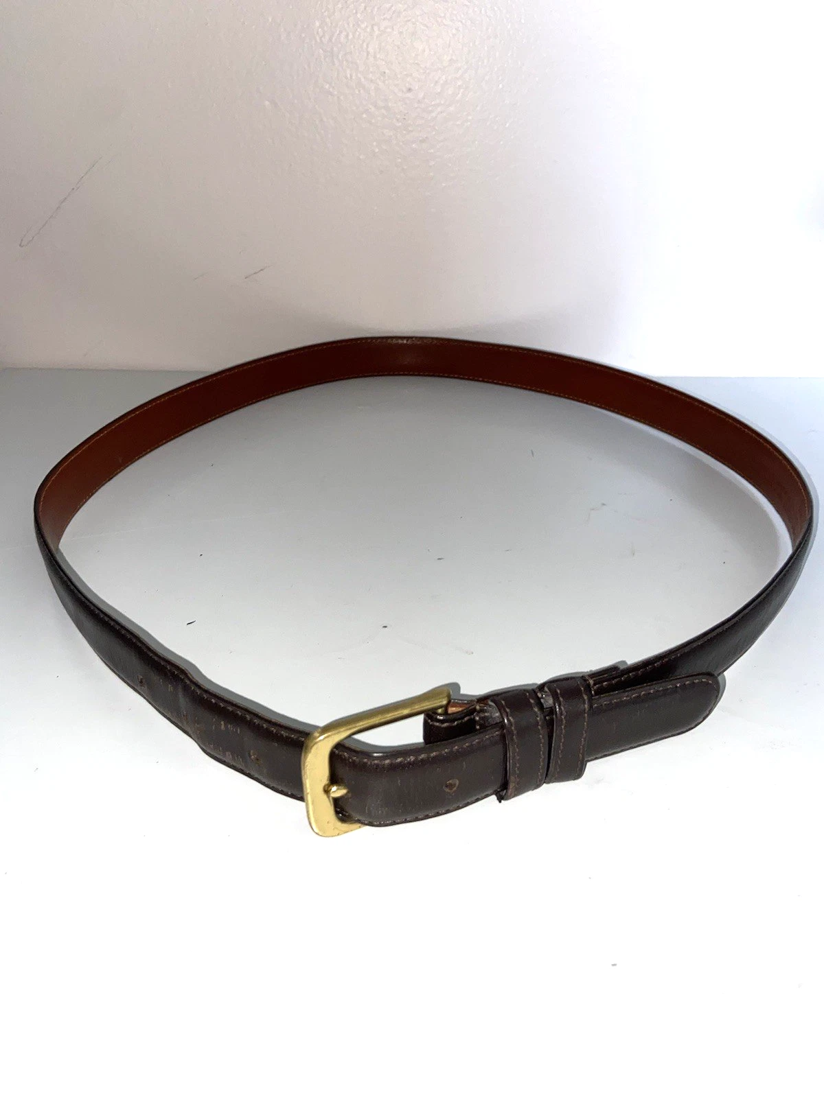 Cintura abito Coach in pelle di mucca brunita moka 5700 taglia 36 90