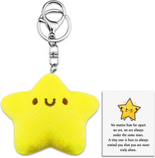 Yellow Star Gifts Plush Star Keychain Friendship Gifts for Women Cute Long Dista