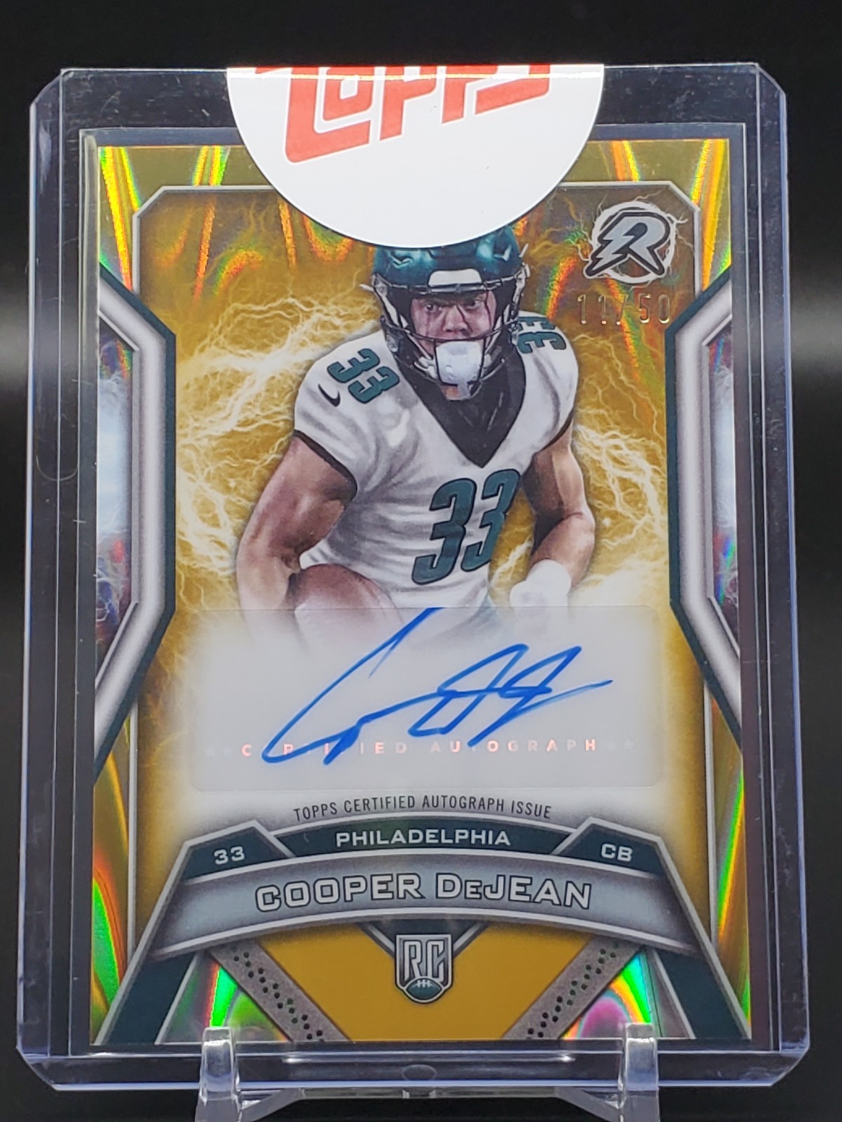 2024 Topps Resurgence Cooper DeJean Gold Flash Auto /50 Philadelphia Eagles