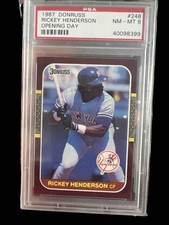 1987 DONRUSS RICKEY HENDERSON OPENING DAY