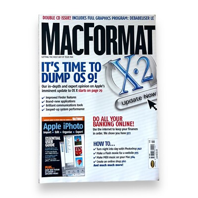 Mac Format Magazine July 2002 OS 9 OSX.2 iBooks PowerBooks eMac Xserve iPhoto
