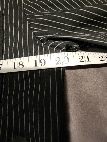 Ocean Current Collared Button-down Black With Pin Stripe Men's Small - Picture 9 of 13