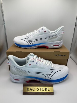 Mizuno Tennis shoes WAVE EXCEED 5 OC White/Navy/Blue 61GB2312 13 OMINI CLAY oki