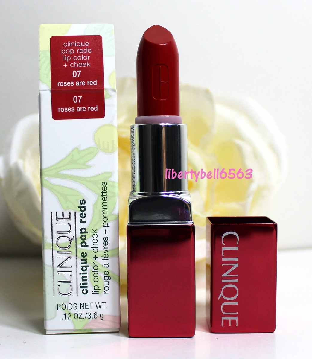 CLINIQUE Pop Reds リップカラー・チーク セット Clinique Pop Reds Color + Cheek - 07 ROSES ARE RED - 0.12 Oz