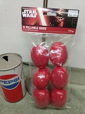 Star Wars Red Fillable Easter Eggs SEALED Dudley's Easter, W/ 5 Stickers Each