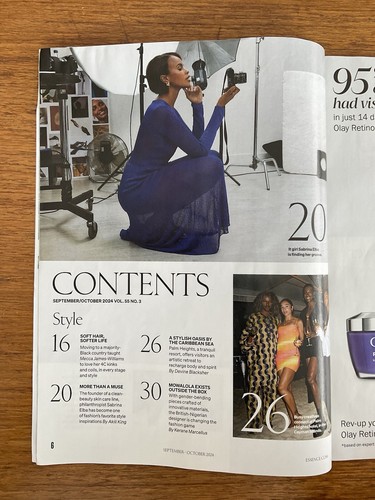 Essence magazine 2024 September/October~Kamala Harris~rapper Tems~June Ambrose - Picture 3 of 23