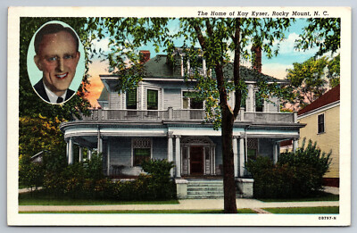 Rocky Mount, NC, Kay Kyser Home, Vintage Postcard