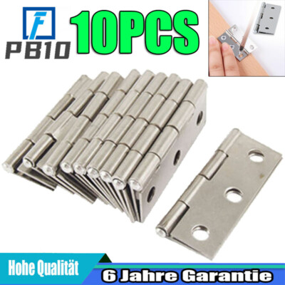 10PCS Edelstahl Scharnier Türscharnier Groß Schwerlast Scharniere für Holztür DE