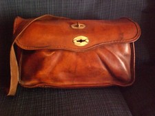  borsa postino originale cuoio  telegrafo tasto telegrafico poste