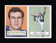 1957 Topps Football Set Break #41 BERT RECHICHAR - BALTIMORE COLTS