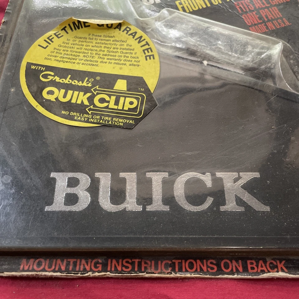 Abas de lama Buick Groboski 1 par de protetores contra respingos Duraflex 11 x 8 FX14 Quik Clip - Imagem 2 de 4