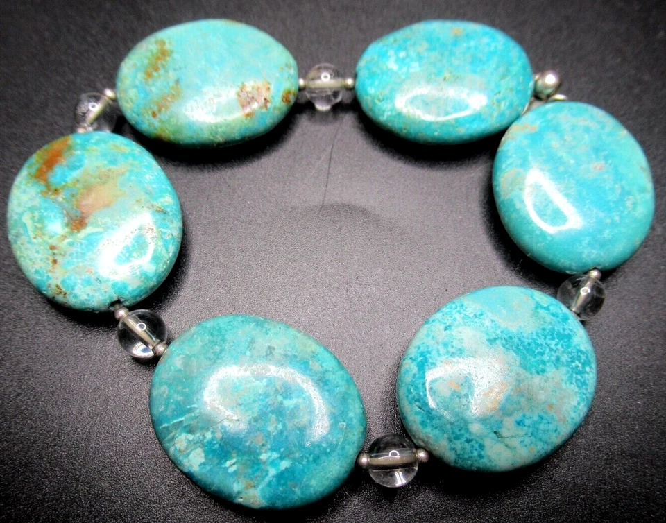 Pulsera disco turquesa plata de ley 925 BARSA Foto 3 de 4