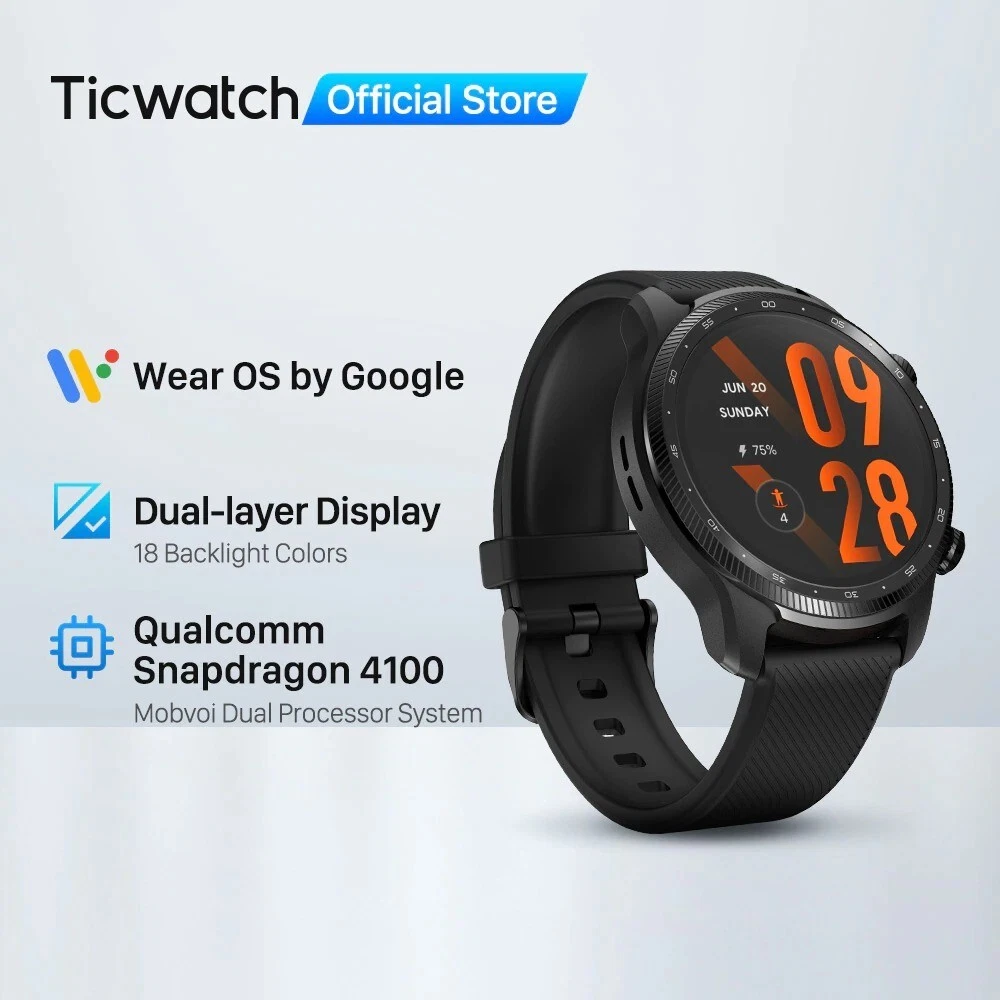TicWatch Pro 3 Ultra GPS Wear OS Smart watch Men Qualcomm 4100