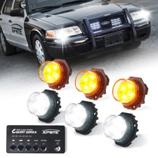 6pcs Hideaway Headlight Kit Strobe Lights Emergency Warning Driving Fog Lamps