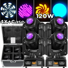 120W LED Moving Head Light RGBW Gobo Beam Stage DMX Spot Lighting DJ Disco &Case
