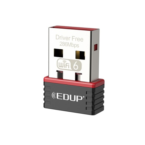 Adaptateur réseau USB WiFi-6 ordinateur portable 2,4 GHz 300 Mbit/s AX Windows 10 11 PC sans pilote - Photo 1/6